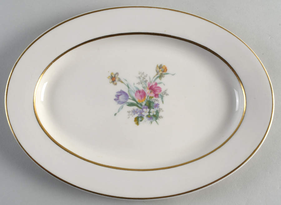 Tulip Time 12" Oval Serving Platter by Lamberton-1