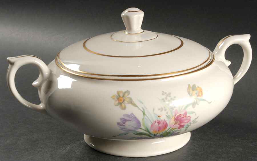 Tulip Time Round Covered Vegetable by Lamberton-1