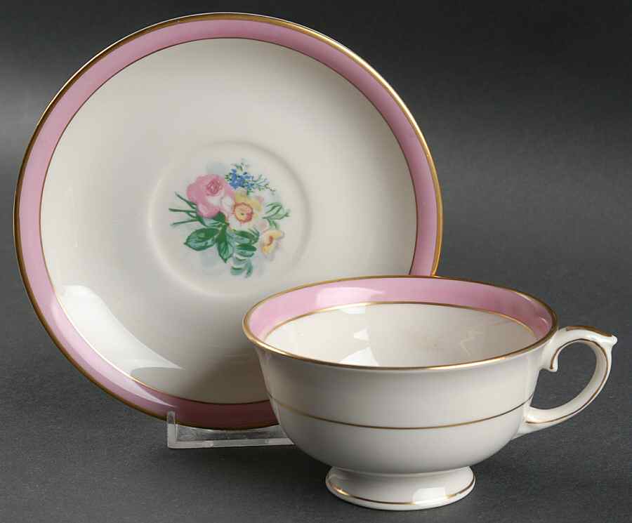 Williamsburg Footed Cup & Saucer Set by Lamberton-1