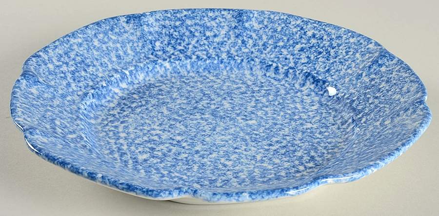 Blue Stipple Dinner Plate by Los Angeles-1