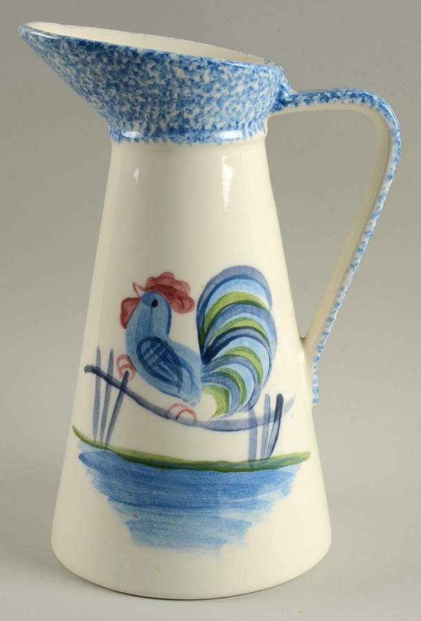 Blue Stipple with Rooster 40 Oz Pitcher by Los Angeles-1