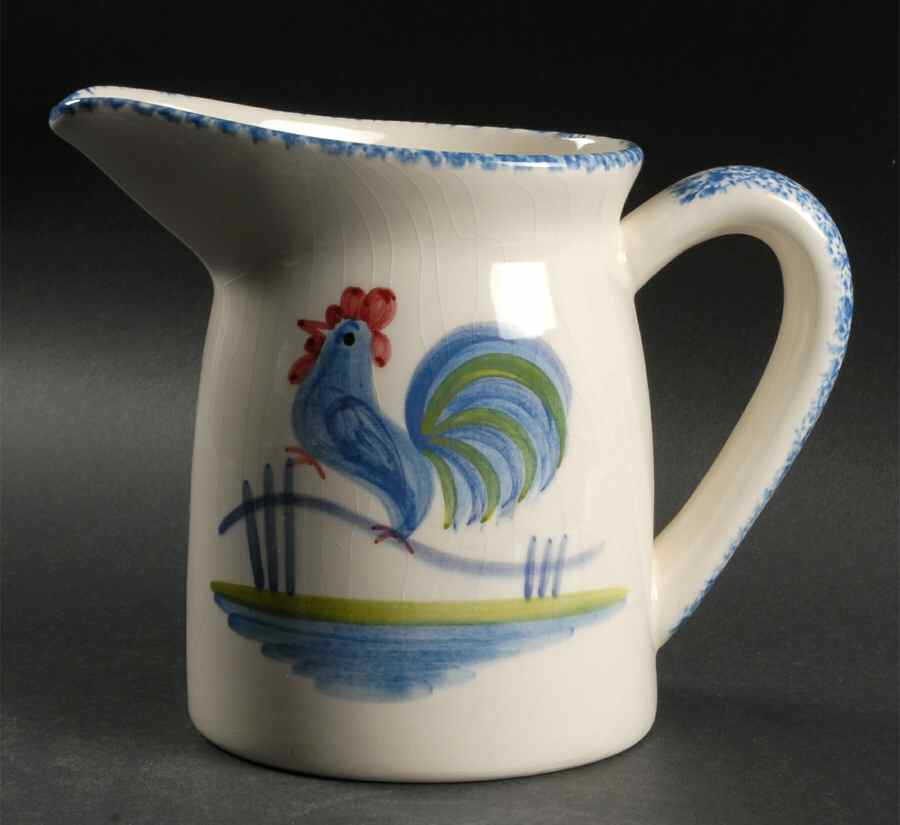 Blue Stipple with Rooster 46 Oz Pitcher by Los Angeles-1