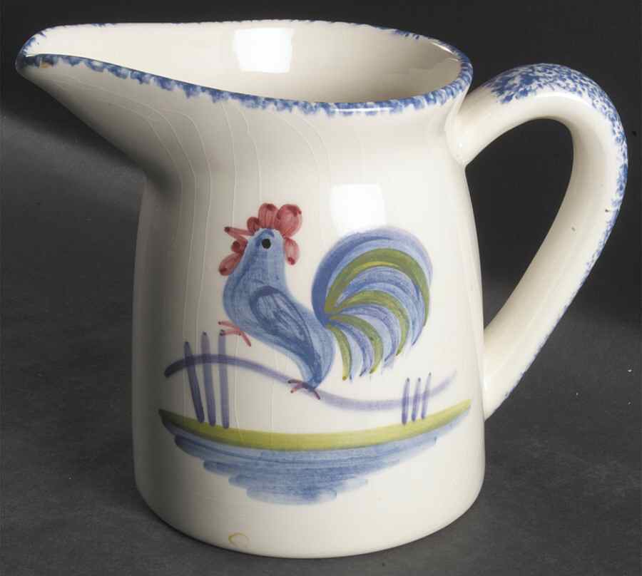 Blue Stipple with Rooster 64 Oz Pitcher by Los Angeles-1
