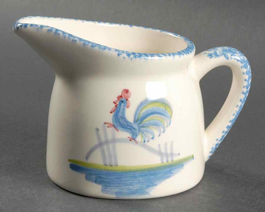 Blue Stipple with Rooster Creamer by Los Angeles-1