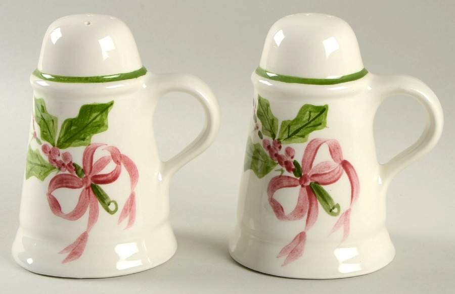 Holly (Green Trim) Oversized Salt & Pepper Set by Los Angeles-1