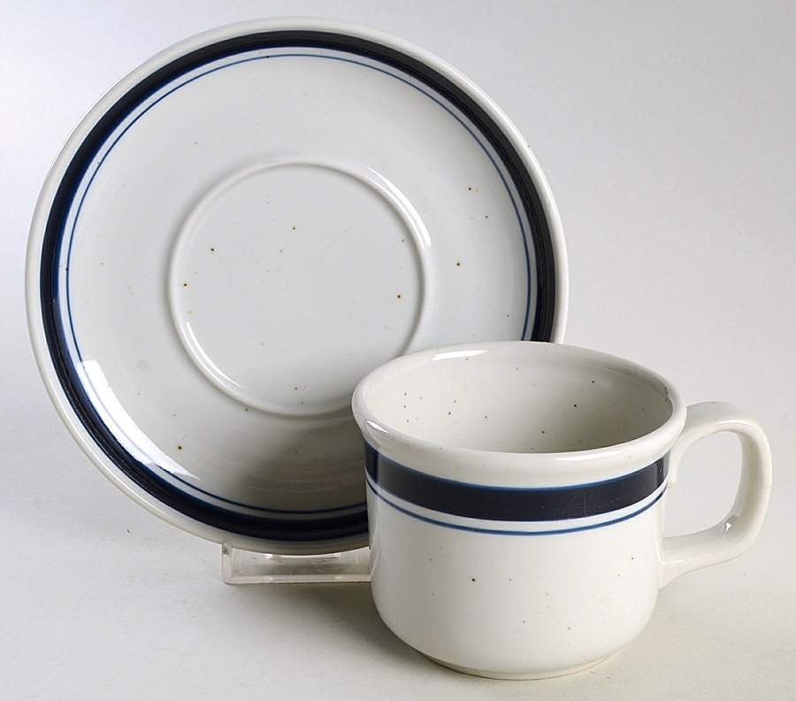 Blueberry Flat Cup & Saucer Set by Lauffer-1