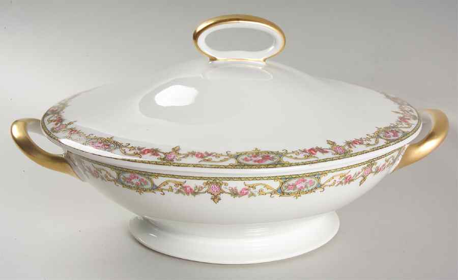 The Arenida (No Gold Trim) Round Covered Vegetable by Leon D Bloch-1