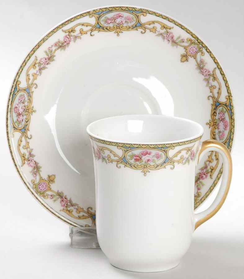 The Arenida (No Gold Trim) Chocolate Cup & Saucer Set by Leon D Bloch-1