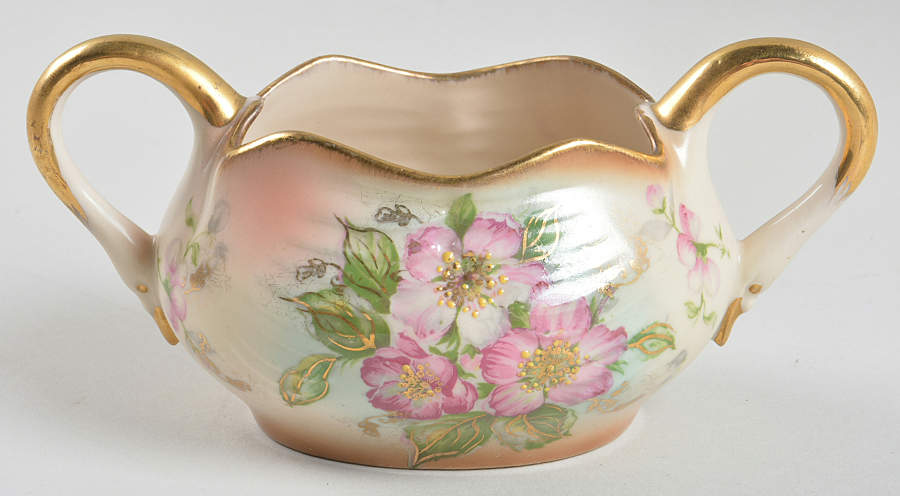 Dusty Blossom Open Figural Sugar Bowl by Lecot-1