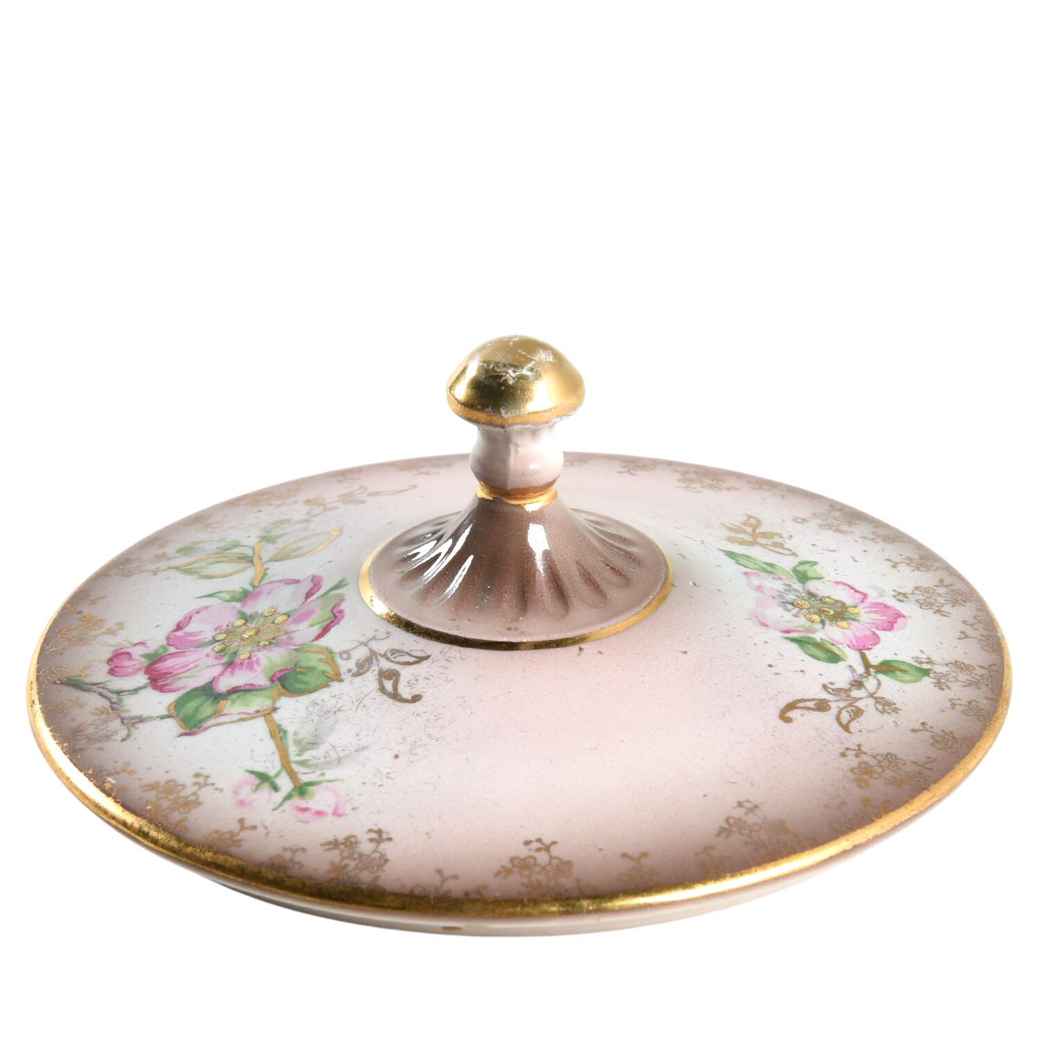Dusty Blossom Lid for Sugar Bowl by Lecot-1