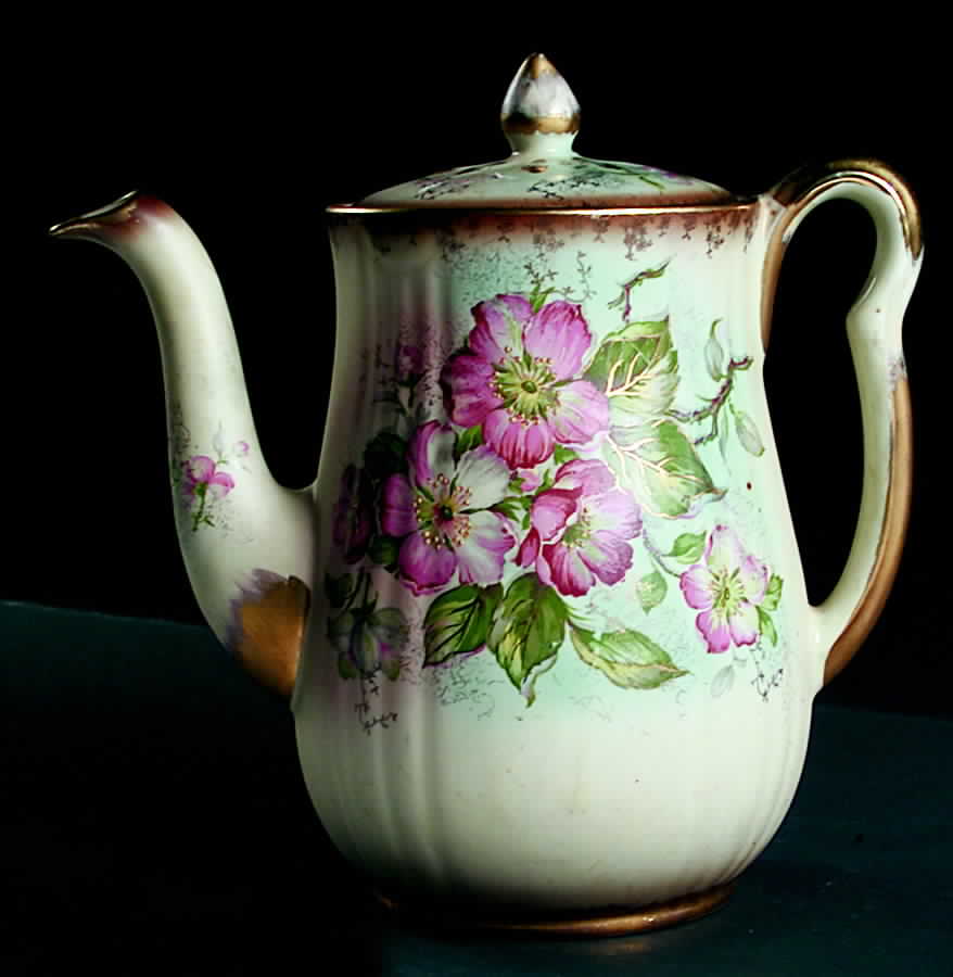 Dusty Blossom Teapot & Lid by Lecot-1