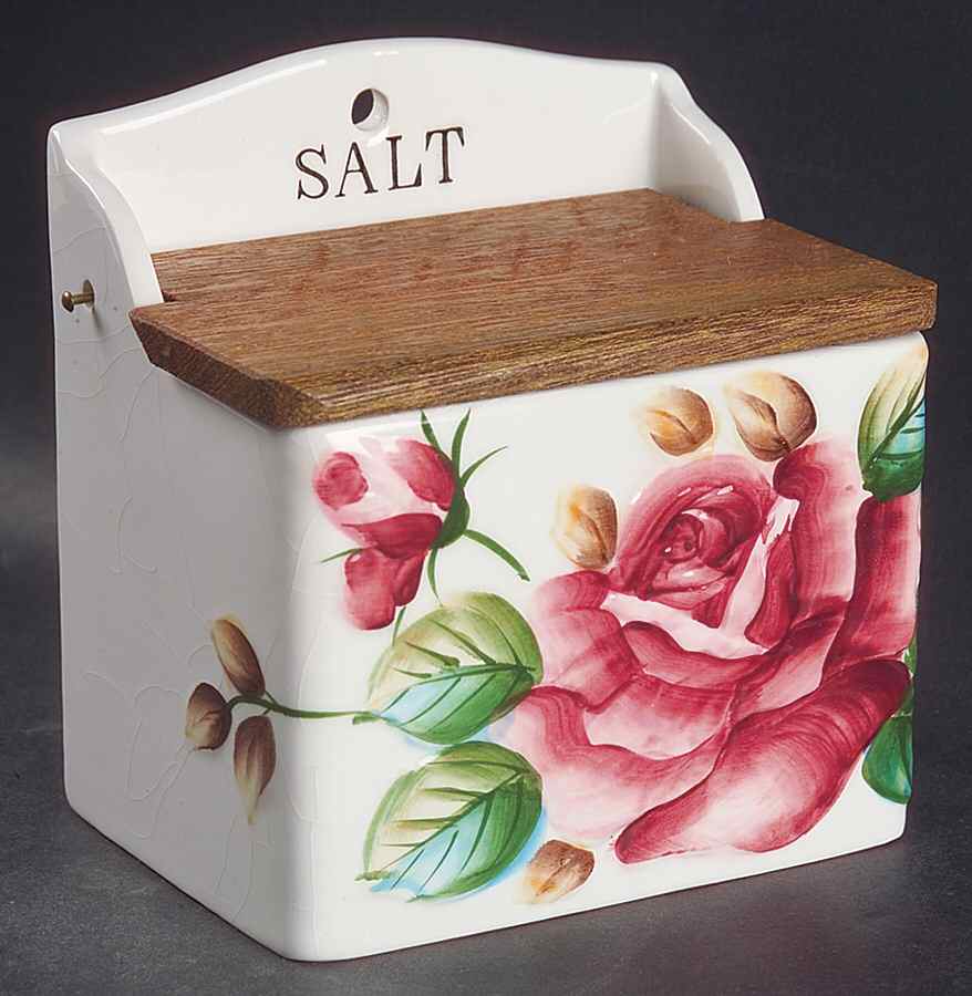 Americana Salt Box & Lid by Lefton-1
