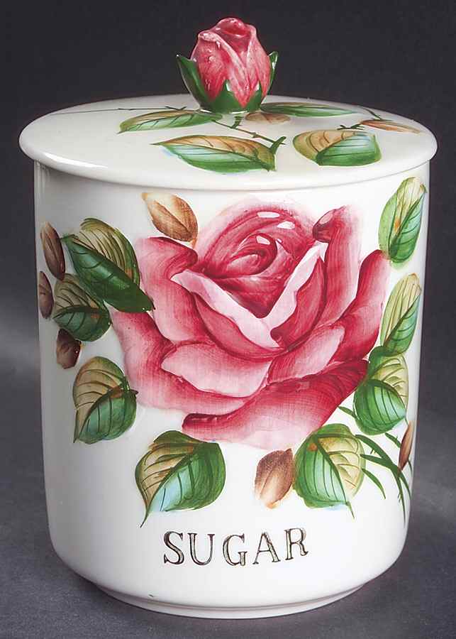 Americana Sugar Canister & Lid by Lefton-1