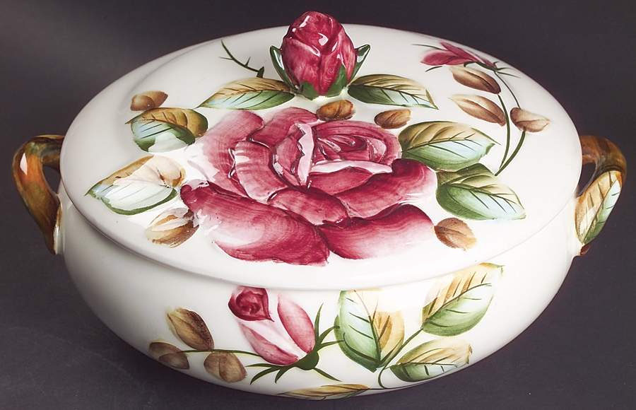 Americana Round Covered Vegetable by Lefton-1