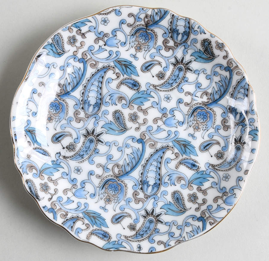 Blue Paisley Underplate for Jam/Jelly by Lefton-1