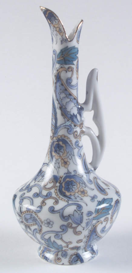 Blue Paisley 5" Bud Vase by Lefton-1