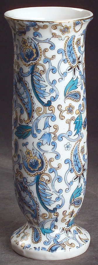 Blue Paisley 6" Vase by Lefton-1