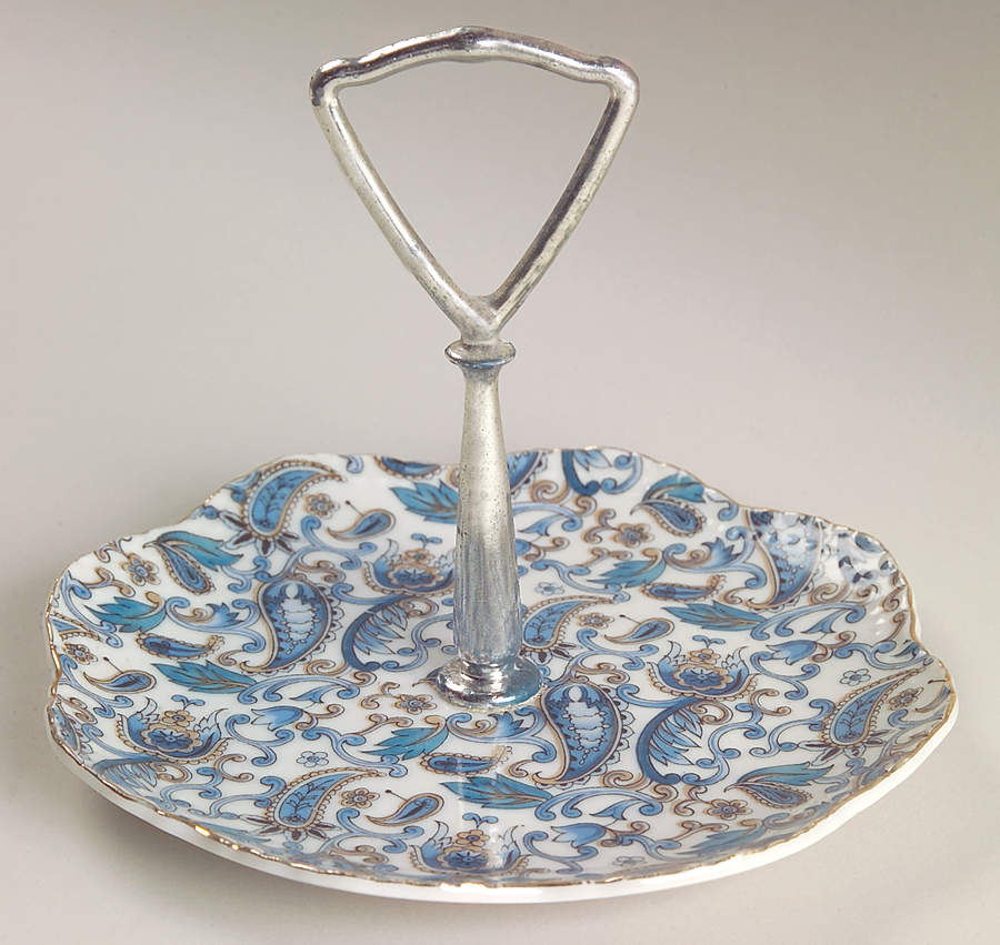 Blue Paisley Tidbit by Lefton-1