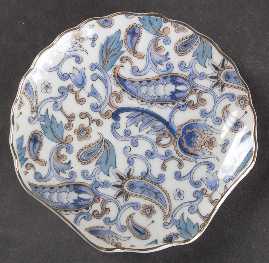 Blue Paisley Nut Dish by Lefton-1