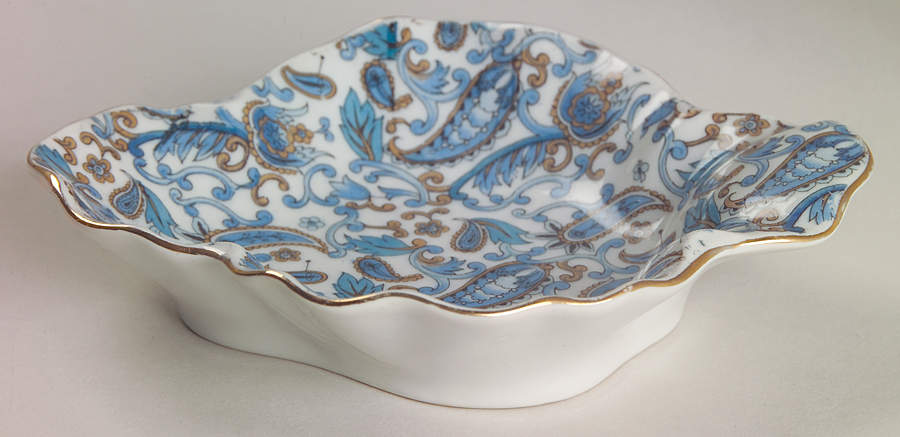 Blue Paisley Mint Dish by Lefton-1