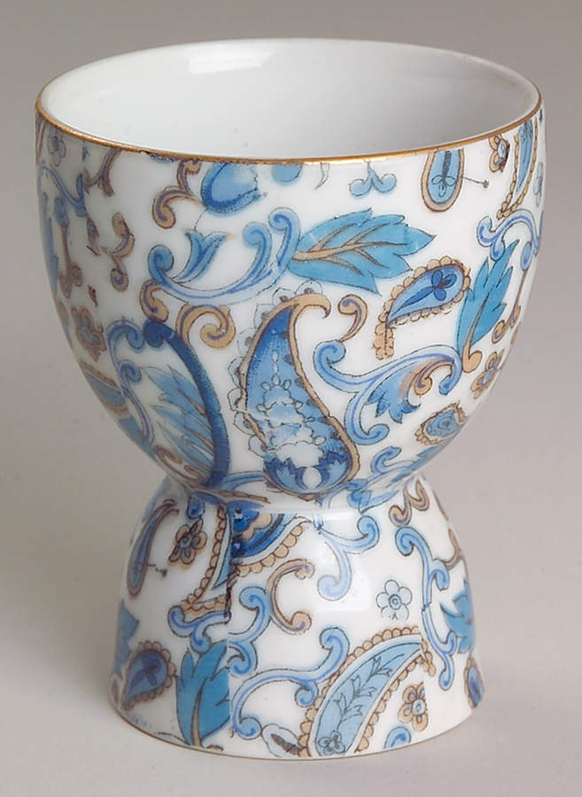 Blue Paisley Double Egg Cup by Lefton-1