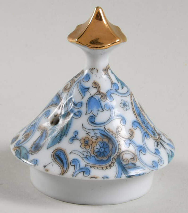 Blue Paisley Lid for Coffee Pot by Lefton-1