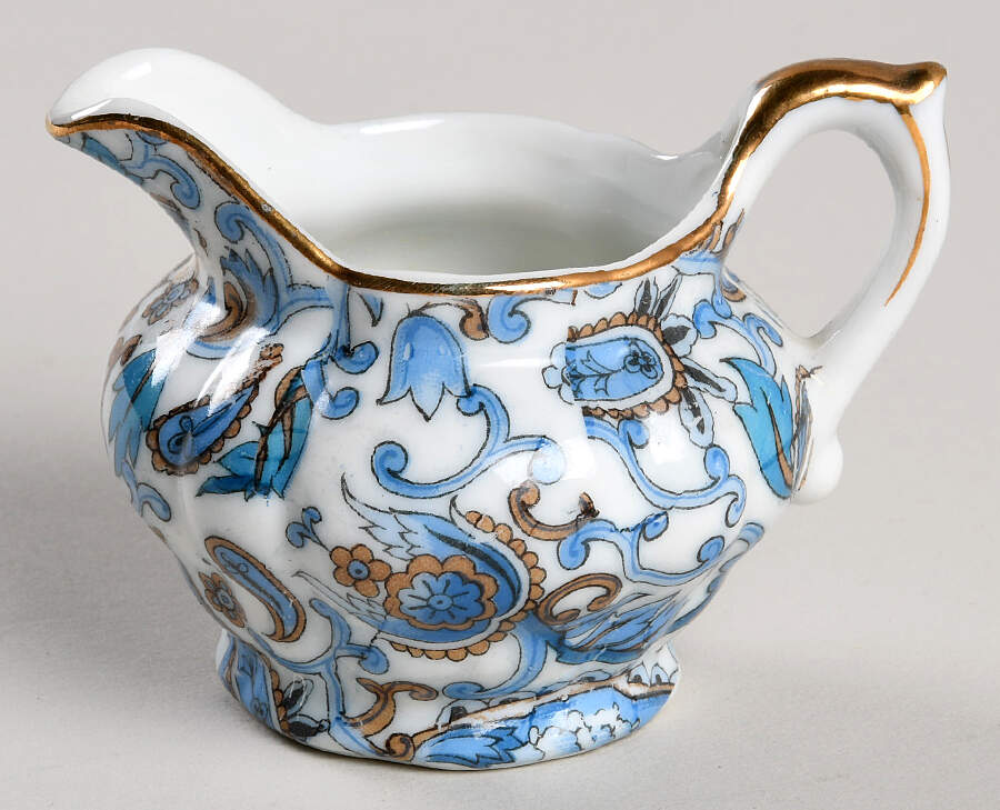Blue Paisley Mini Creamer by Lefton-1