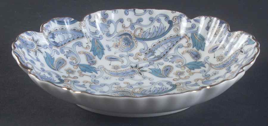 Blue Paisley Mint Dish by Lefton-1