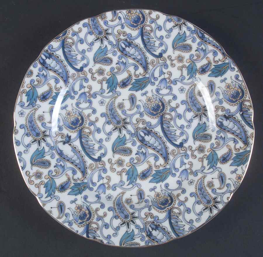 Blue Paisley Salad Plate by Lefton-1