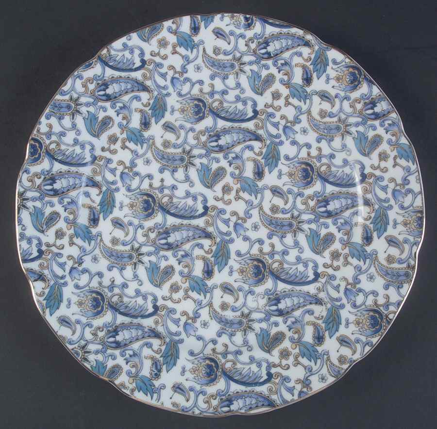 Blue Paisley Luncheon Plate by Lefton-1