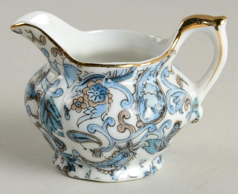 Blue Paisley Mini Creamer by Lefton-1