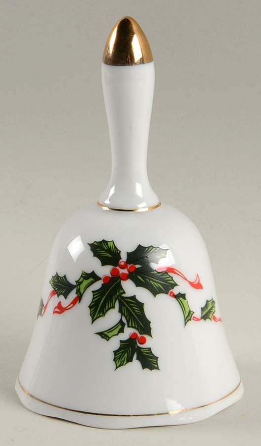 Boughs of Holly (SCALLOPED) Bell by Lefton-1