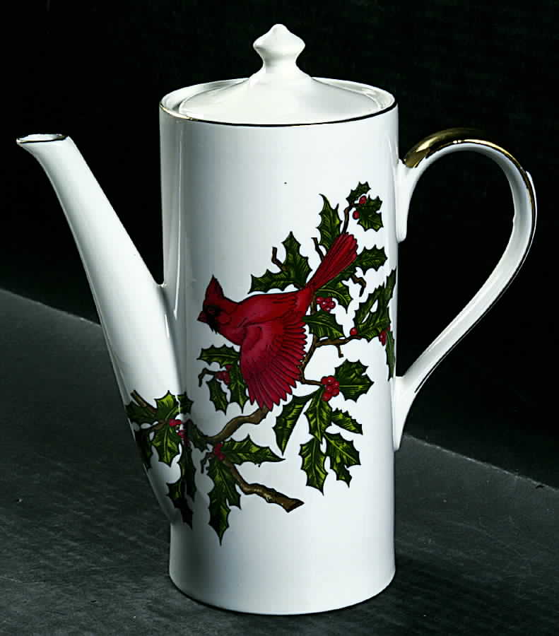 Cardinal Coffee Pot & Lid by Lefton-1