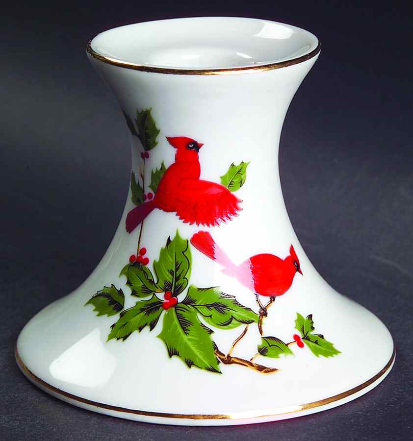 Cardinal Single Light Candlestick by Lefton-1
