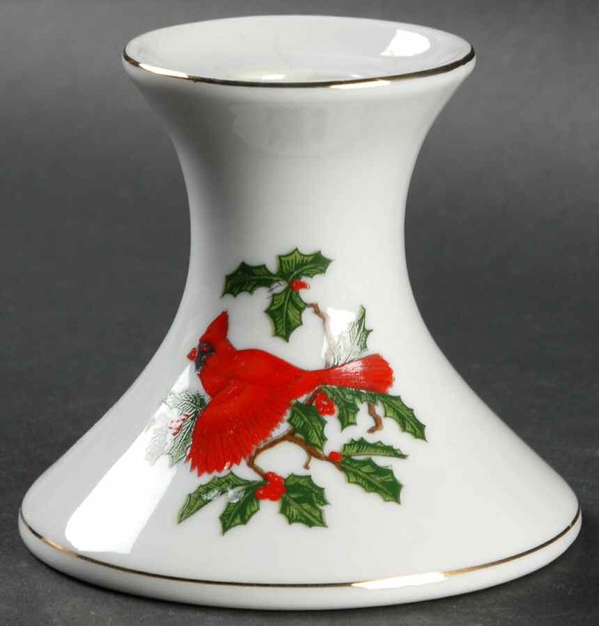 Cardinal Single Light Candlestick by Lefton-1