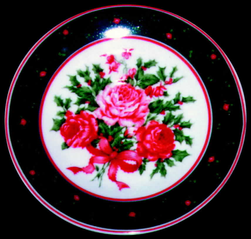Christmas Rose Saucer by Lefton-1