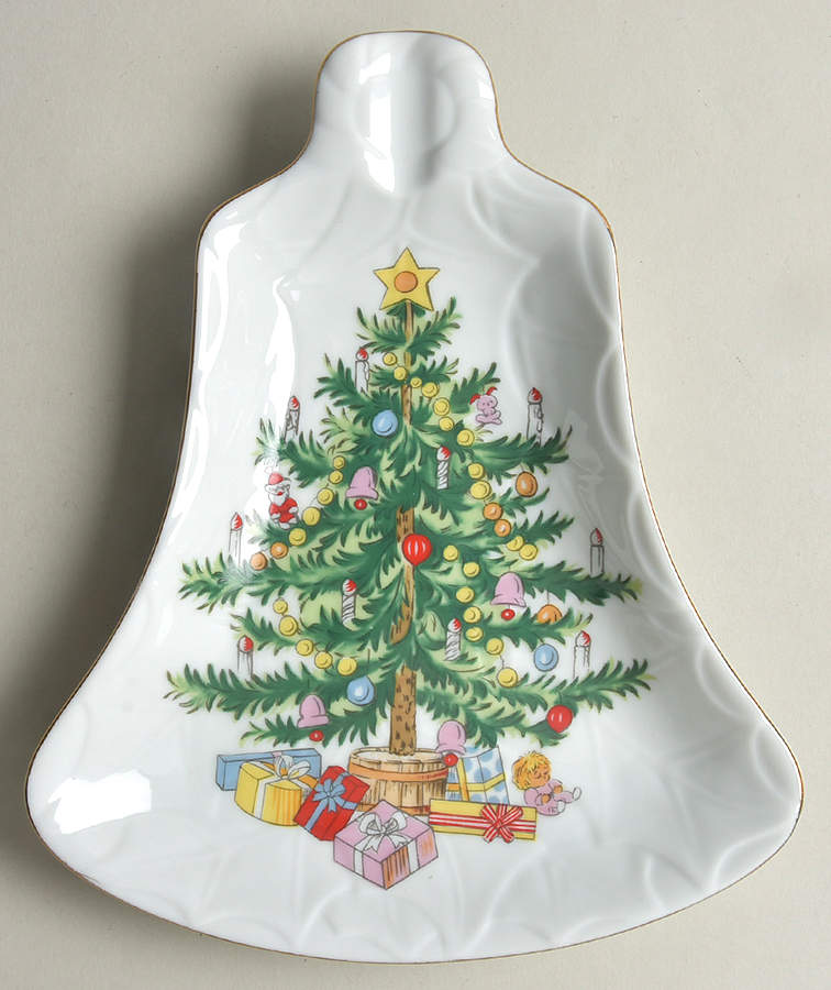 Christmas Tree Bell Shaped Plate by Lefton-1