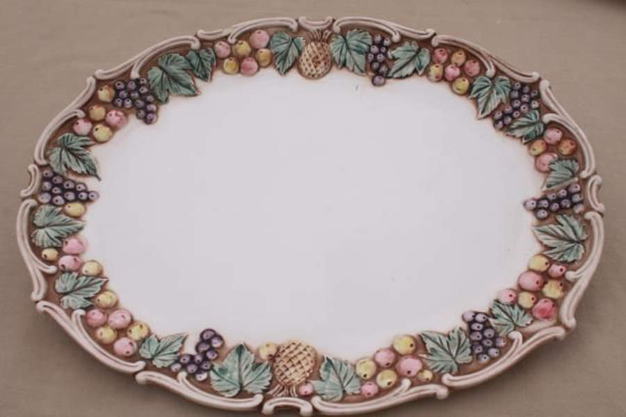 Della Robia 21" Oval Serving Platter by Lefton-1