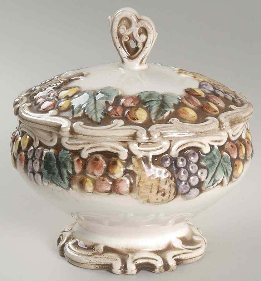 Della Robia Candy Box & Lid by Lefton-1