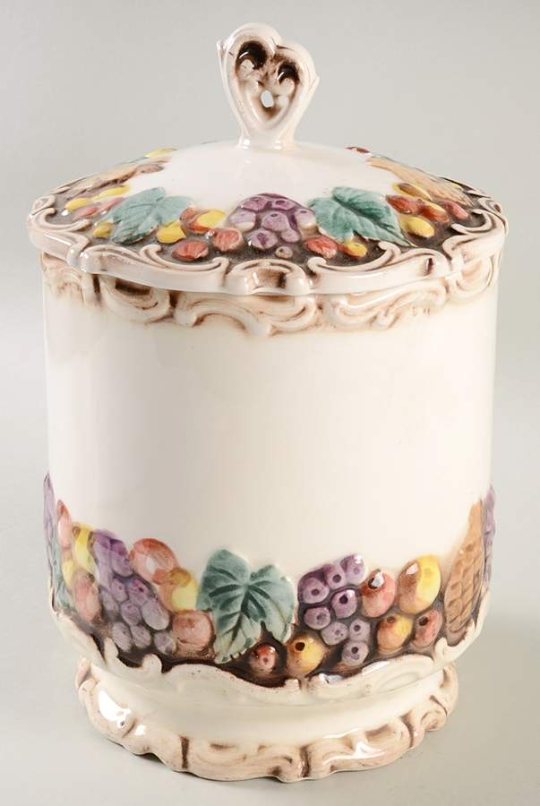 Della Robia Extra Large Canister & Lid by Lefton-1