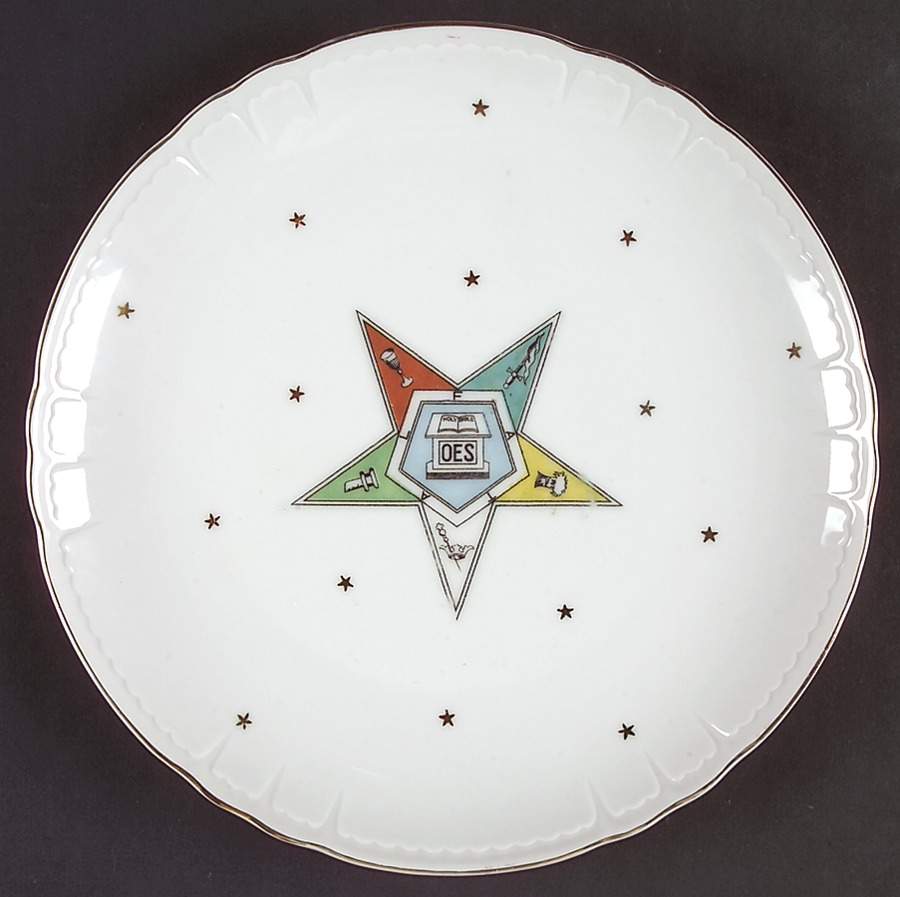 Eastern Star Coupe Salad Plate by Lefton-1