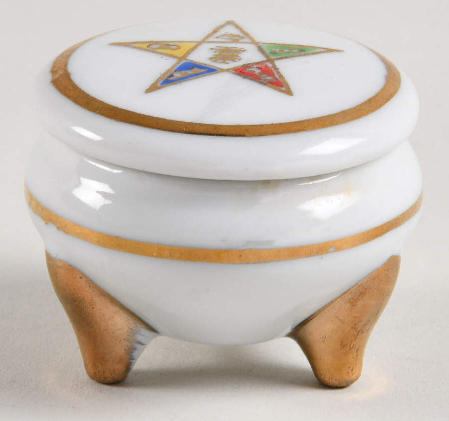 Eastern Star Trinket Box & Lid by Lefton-1