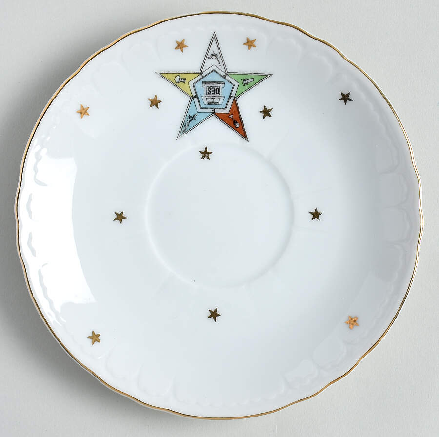Eastern Star Saucer for Footed Cup by Lefton-1