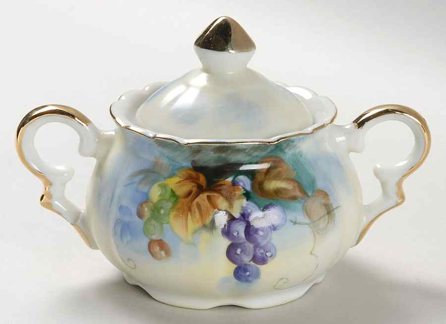 Festival Sugar Bowl & Lid by Lefton-1