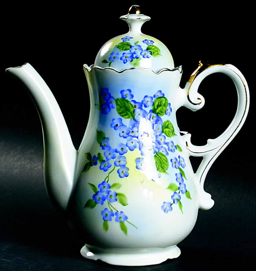 Forget Me Not Coffee Pot & Lid by Lefton-1
