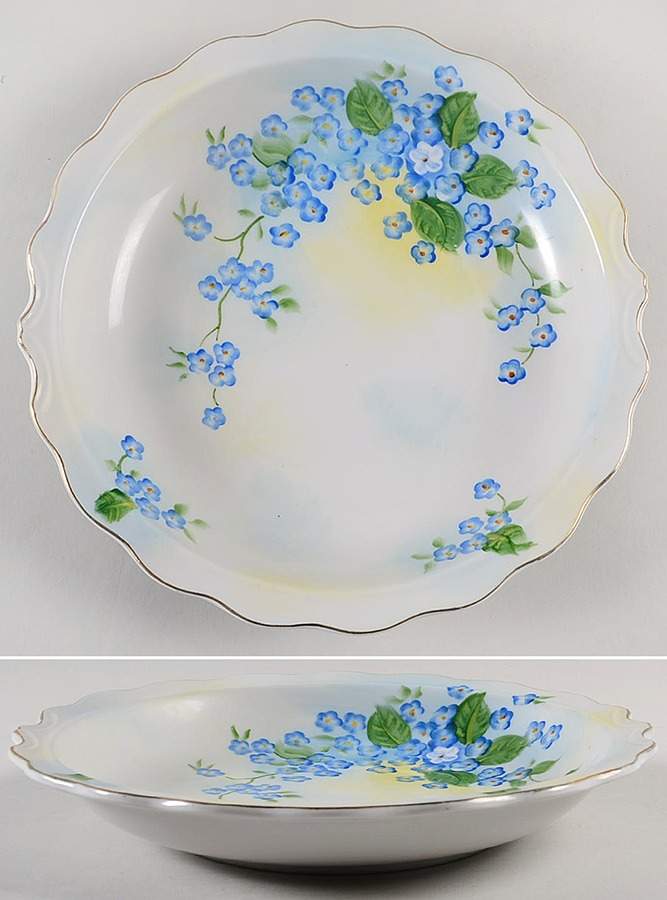 Forget Me Not Bowl for Large Pitcher & Bowl Set by Lefton-1
