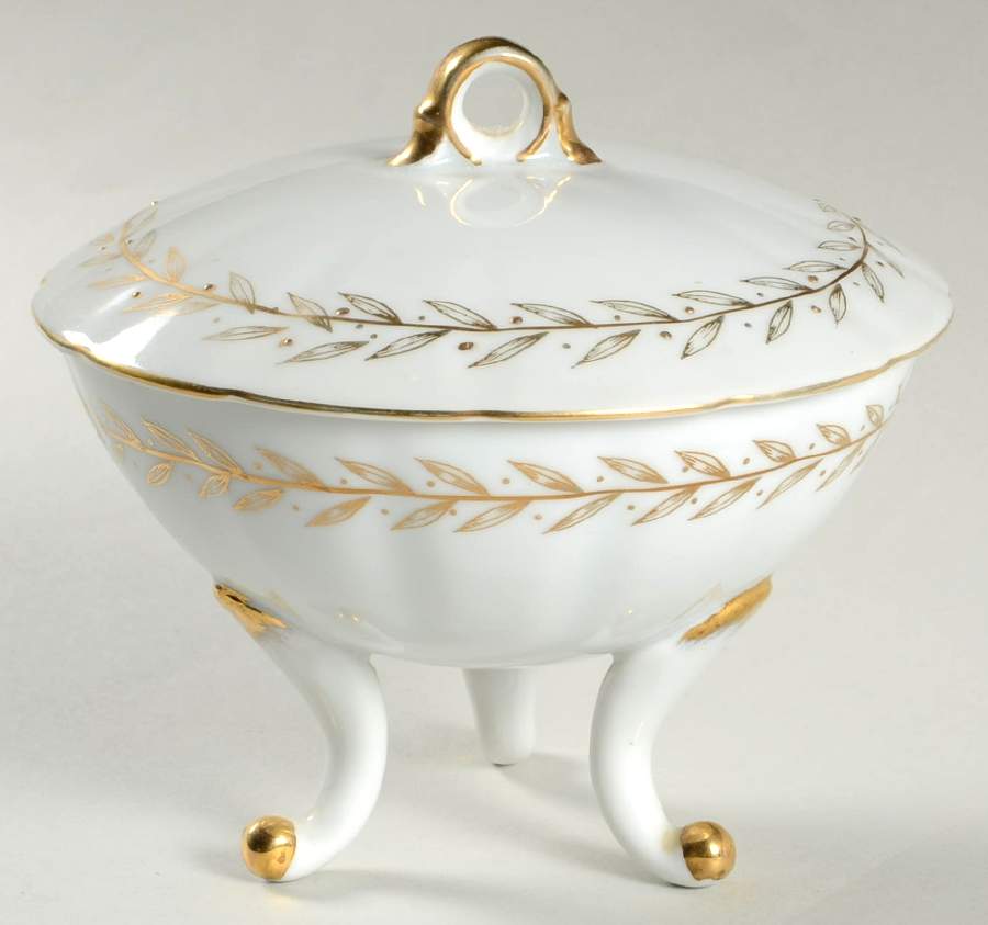 Golden Laurel Candy Box & Lid by Lefton-1