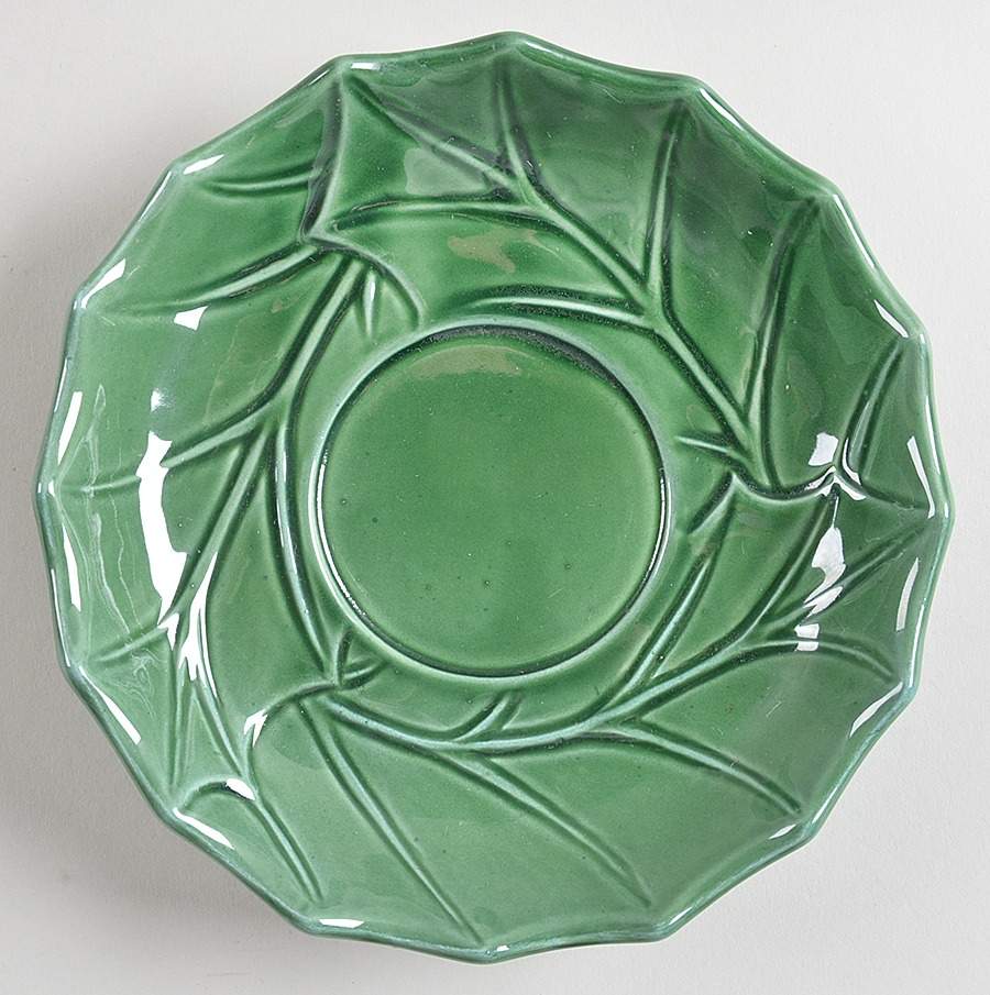 Green Holly Mini Pitcher and Bowl Set, Bowl Only by Lefton-1