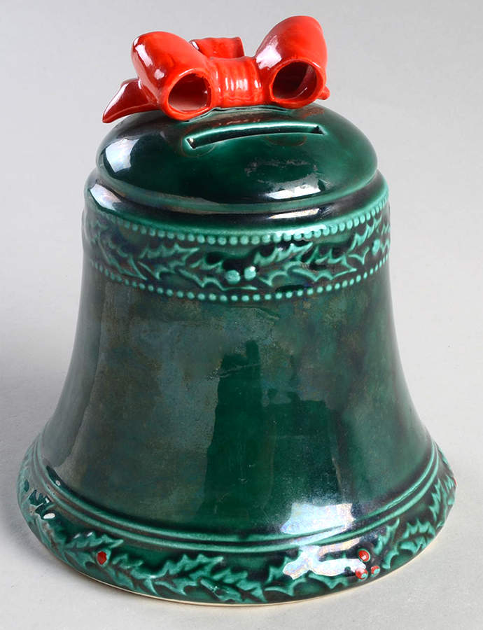 Green Holly Figural Bank by Lefton-1