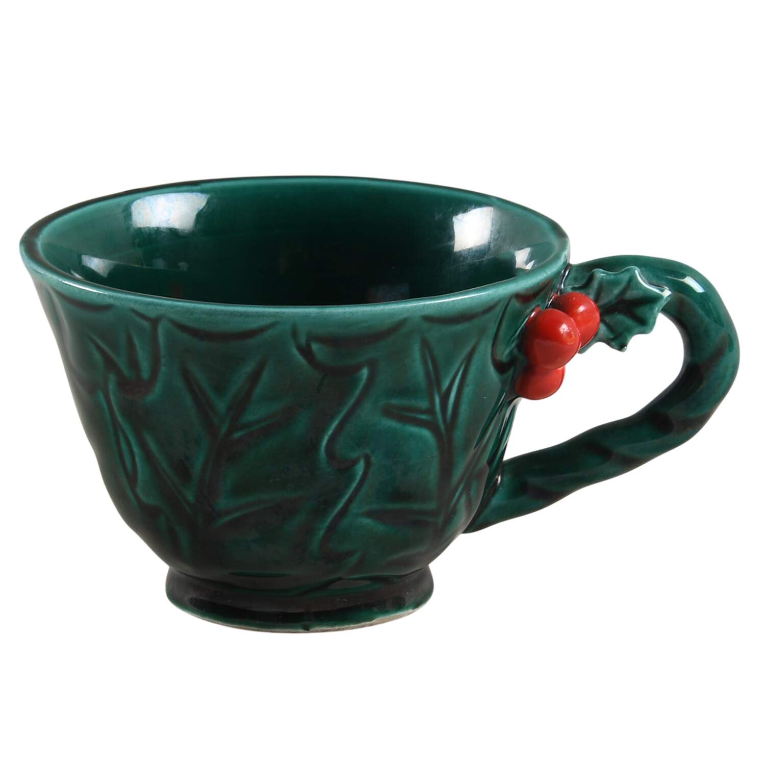 Green Holly Footed Cup by Lefton-1